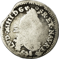 Moneda, Francia, Louis XIV, 4 Sols aux 2 L, 4 Sols 2 Deniers, 1692, Troyes, BC