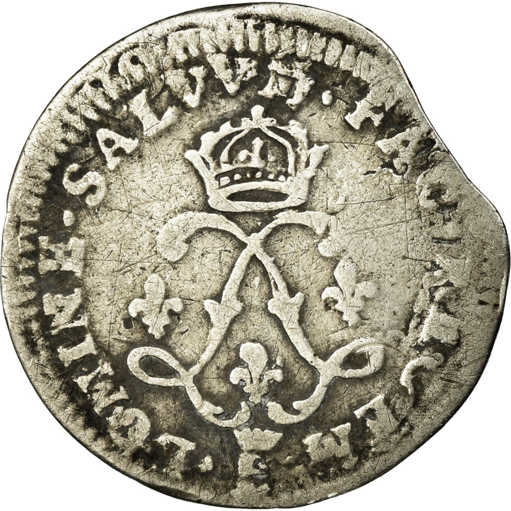 Moneda, Francia, Louis XIV, 4 Sols aux 2 L, 4 Sols 2 Deniers, 1692, Troyes, BC