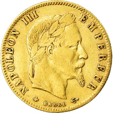 Moneda, Francia, Napoleon III,  5 Francs, 1866, Paris, MBC, Oro, KM 803.1