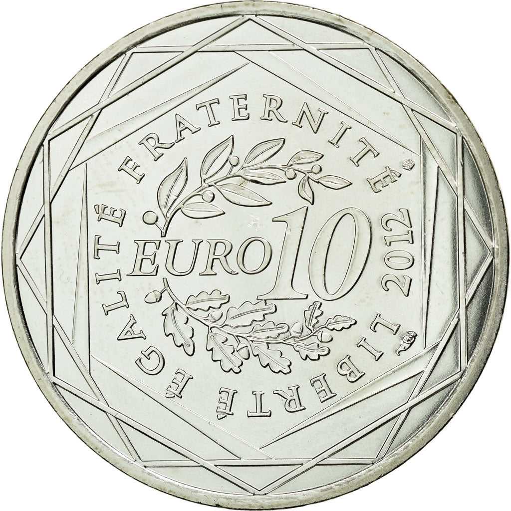 France, 10 Euro, 2012, MS(63), Silver, Gadoury:EU514, KM:1872
