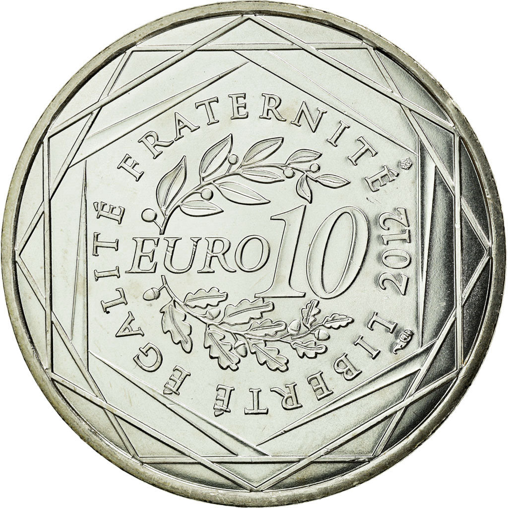 France, 10 Euro, 2012, MS(63), Silver, Gadoury:EU514, KM:1879