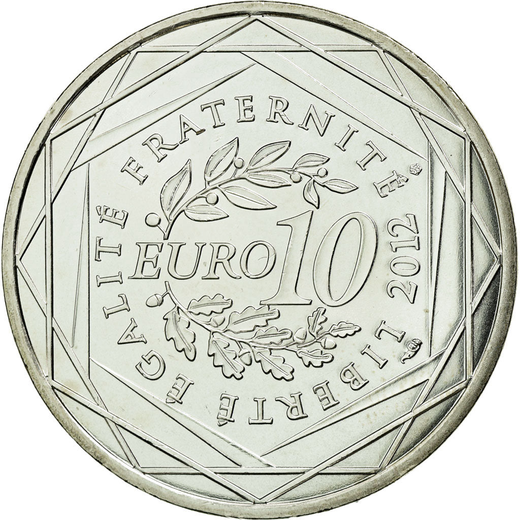 France, 10 Euro, 2012, MS(63), Silver, Gadoury:EU514, KM:1876