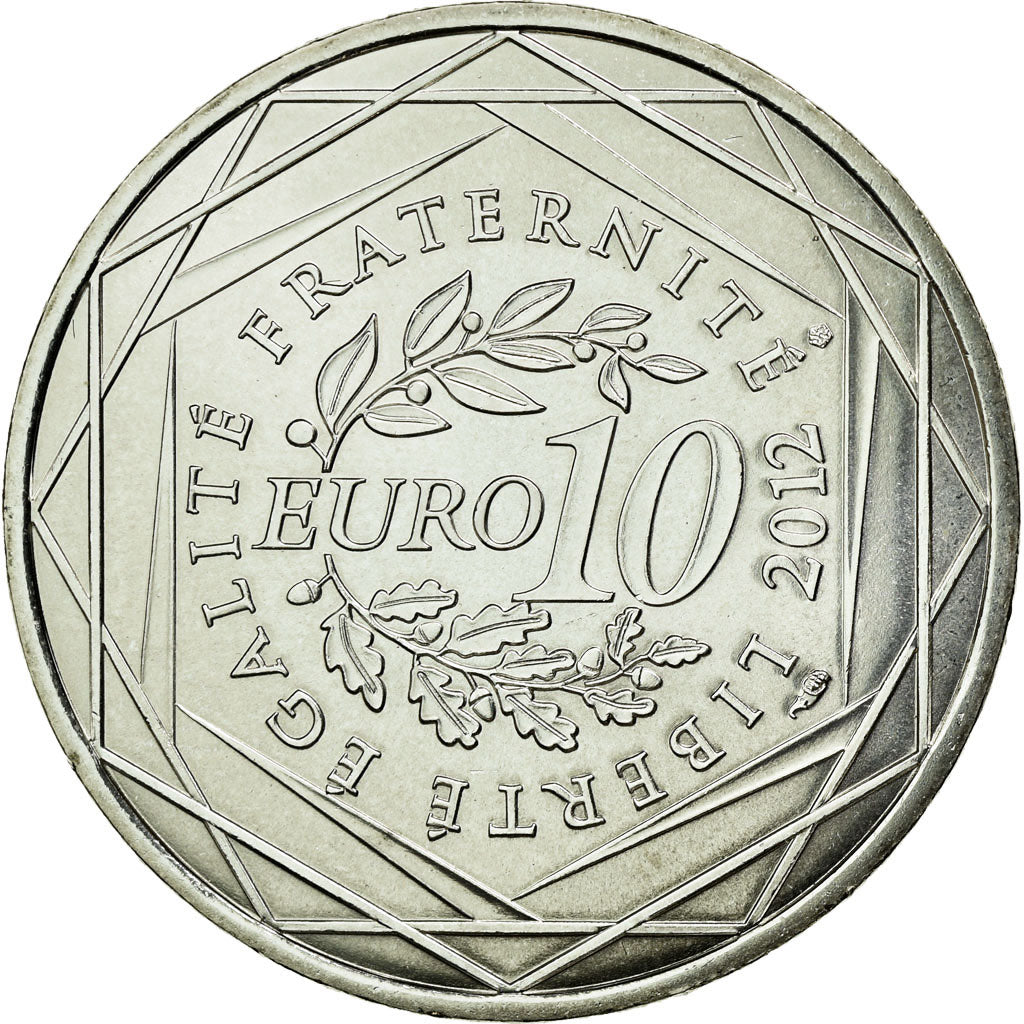 France, 10 Euro, 2012, MS(63), Silver, Gadoury:EU514, KM:1884