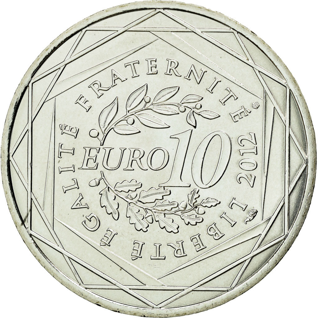 France, 10 Euro, 2012, MS(63), Silver, Gadoury:EU514, KM:1877
