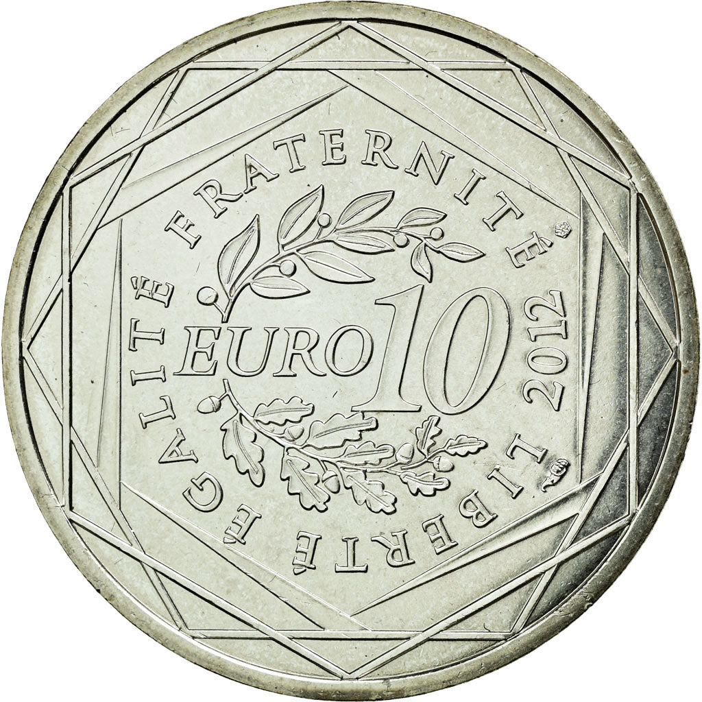 France, 10 Euro, 2012, MS(63), Silver, Gadoury:EU514, KM:1883