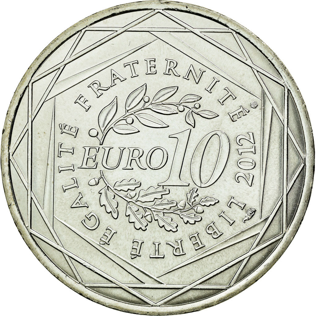 France, 10 Euro, 2012, MS(63), Silver, Gadoury:EU514, KM:1864