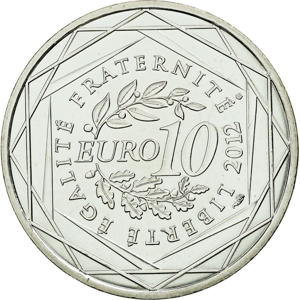 France, 10 Euro, 2012, MS(63), Silver, Gadoury:EU514, KM:1873
