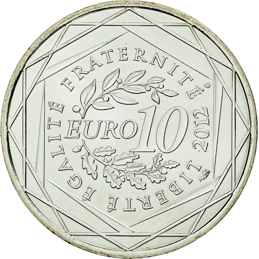 France, 10 Euro, 2012, MS(63), Silver, Gadoury:EU514, KM:1862