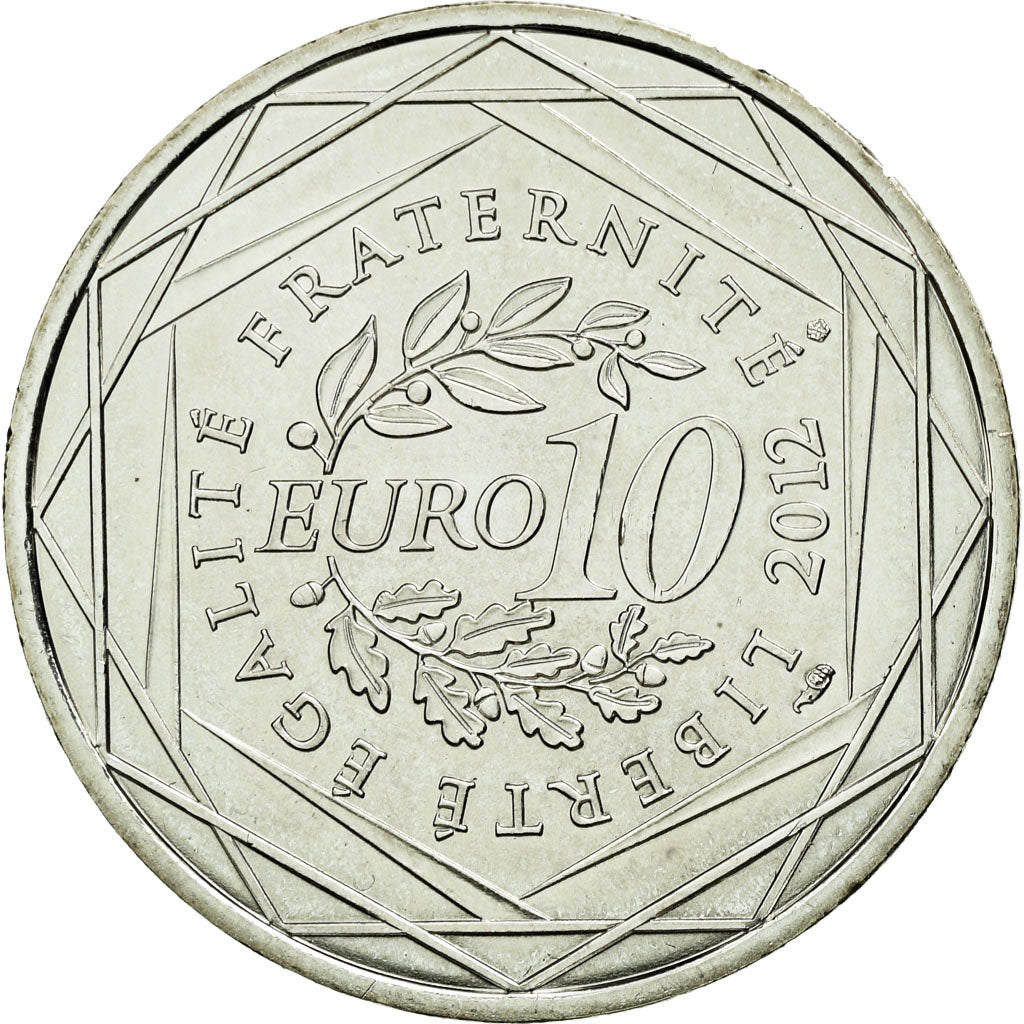 France, 10 Euro, 2012, MS(63), Silver, Gadoury:EU514, KM:1878