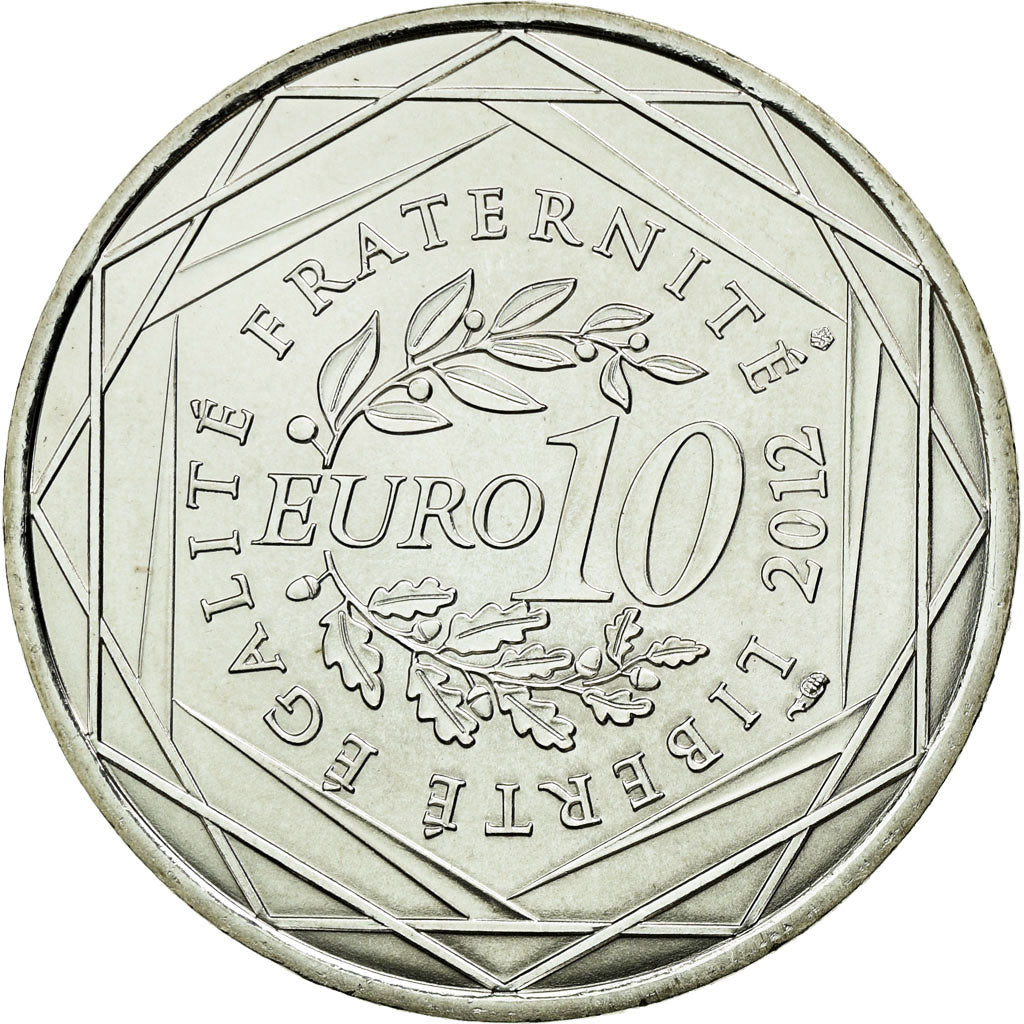 France, 10 Euro, 2012, MS(63), Silver, Gadoury:EU514, KM:1871