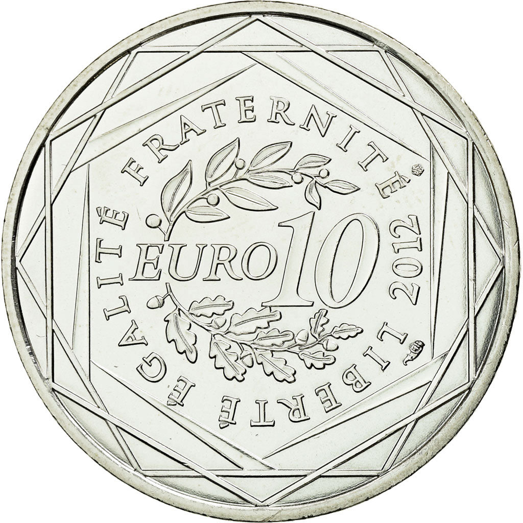 France, 10 Euro, 2012, MS(63), Silver, Gadoury:EU514, KM:1888
