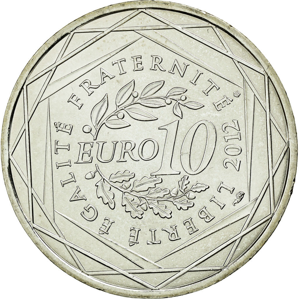 France, 10 Euro, 2012, MS(63), Silver, Gadoury:EU514, KM:1869