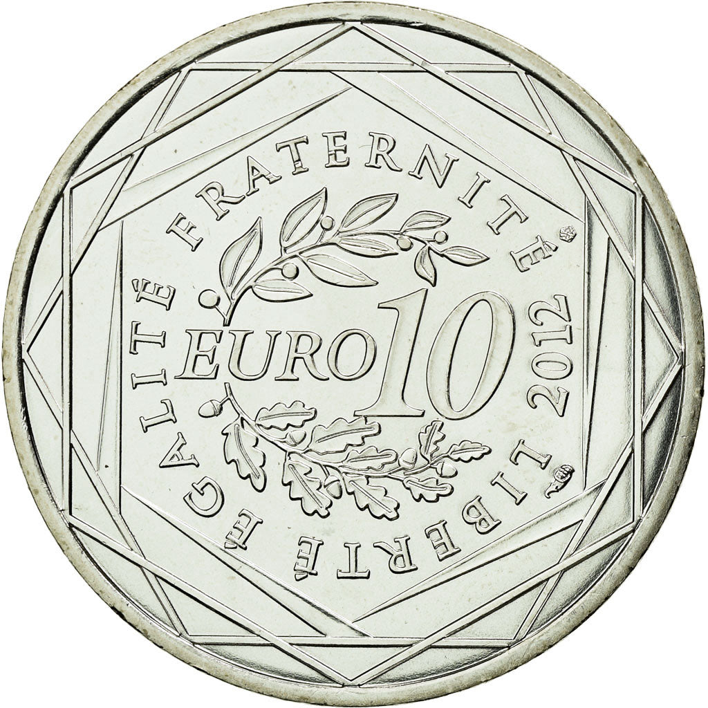 France, 10 Euro, 2012, MS(63), Silver, Gadoury:EU514, KM:1875