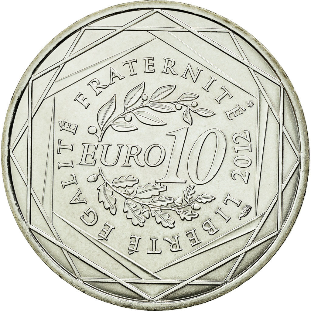 France, 10 Euro, 2012, MS(63), Silver, Gadoury:EU514, KM:1880