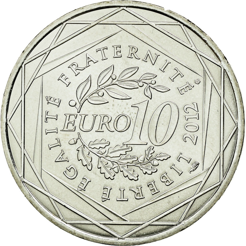 France, 10 Euro, 2012, MS(63), Silver, Gadoury:EU514, KM:1867