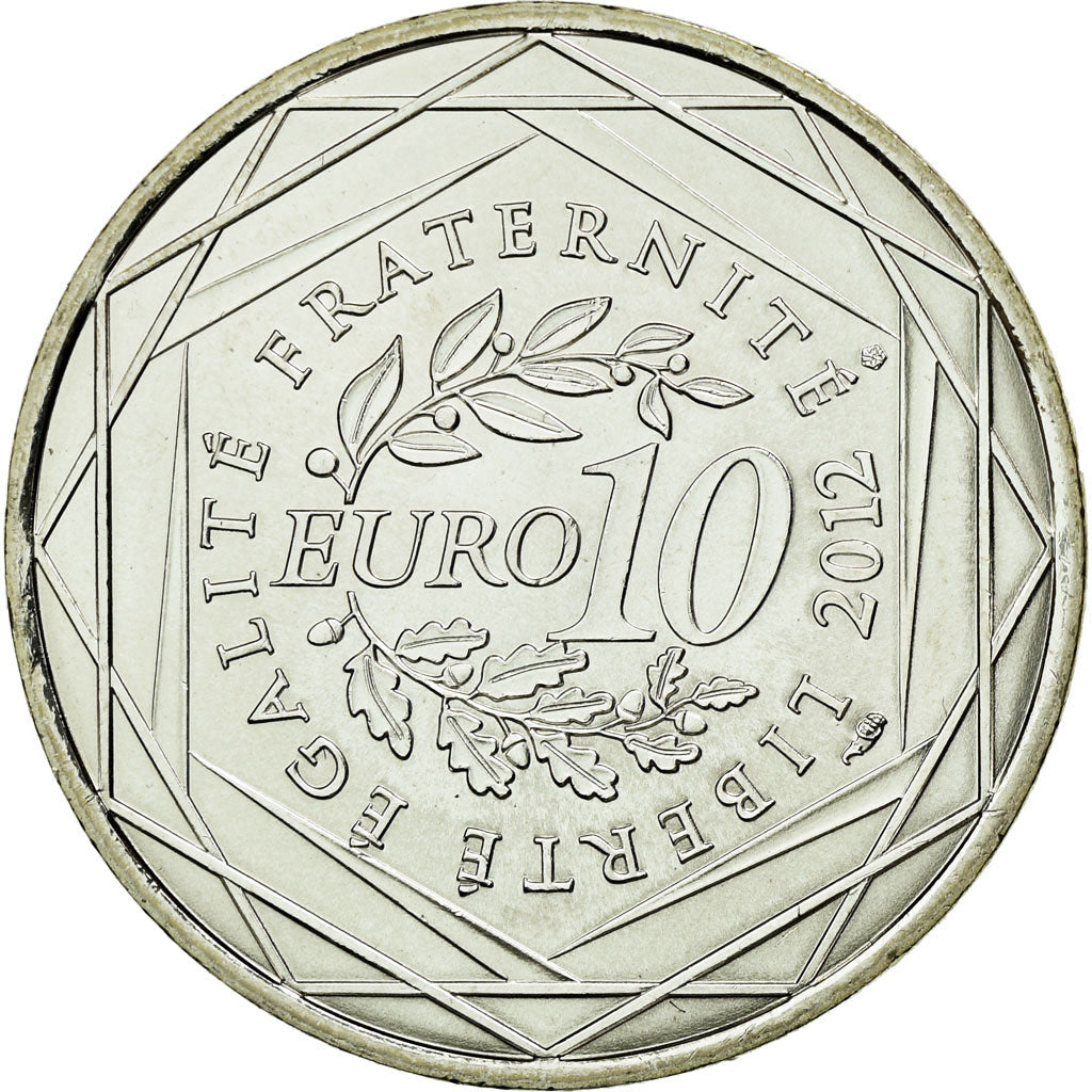 France, 10 Euro, 2012, MS(63), Silver, Gadoury:EU514, KM:1881