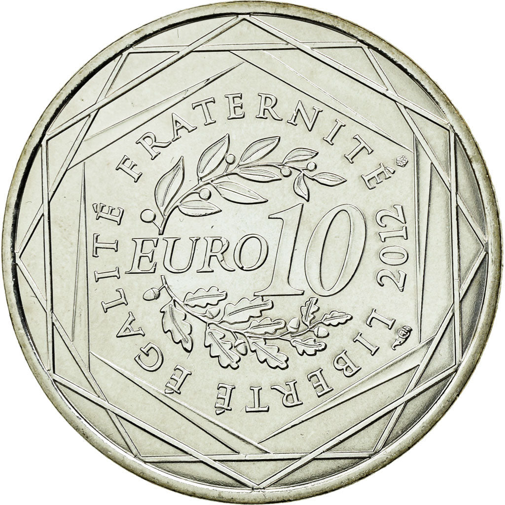 France, 10 Euro, 2012, MS(63), Silver, Gadoury:EU514, KM:1866