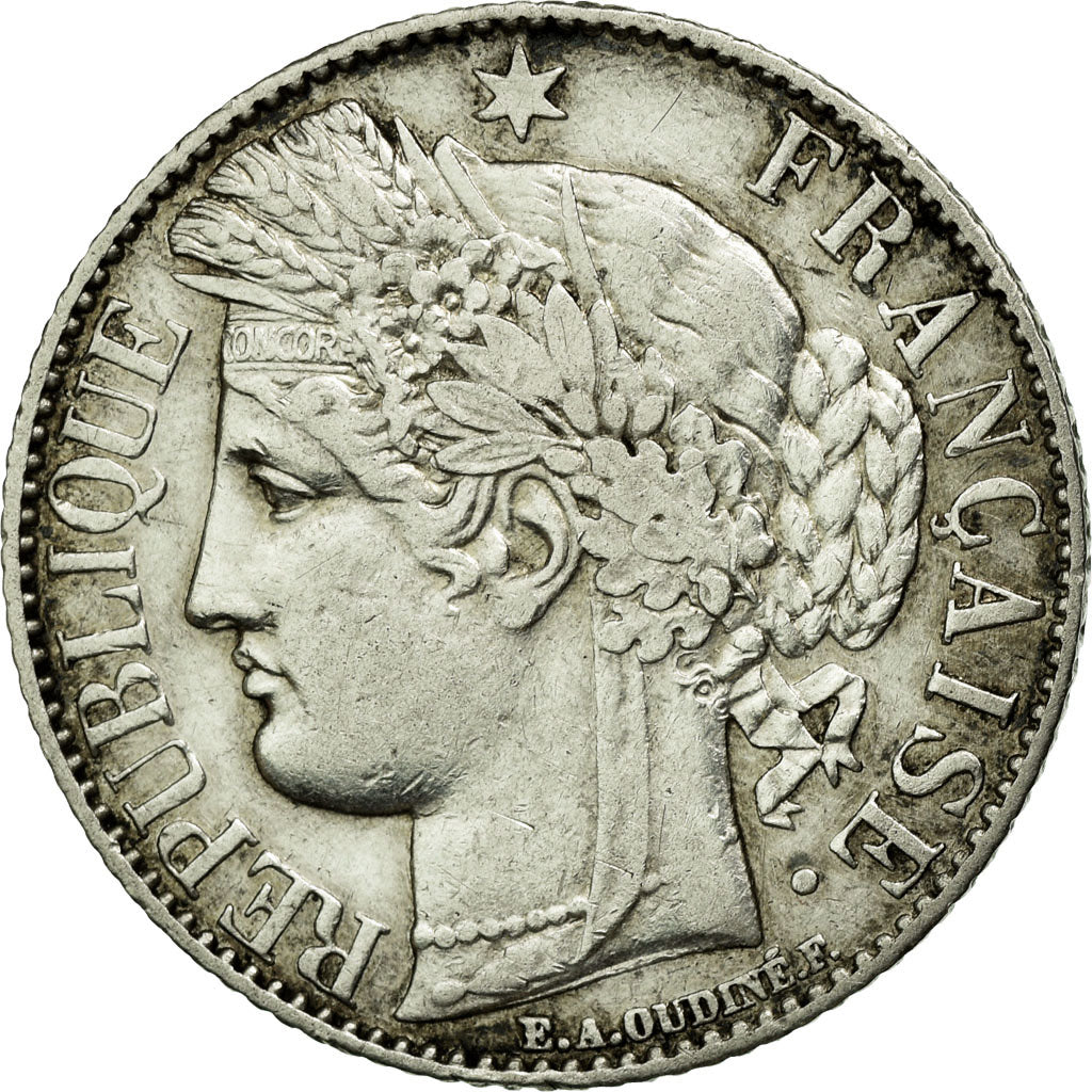 Coin, France, Cérès, Franc, 1888, Paris, AU(50-53), Silver, KM:822.1