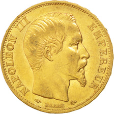 FRANCE, Napoléon III, 20 Francs, 1859, Paris, KM #781.1, AU(55-58), Gold, Gadour