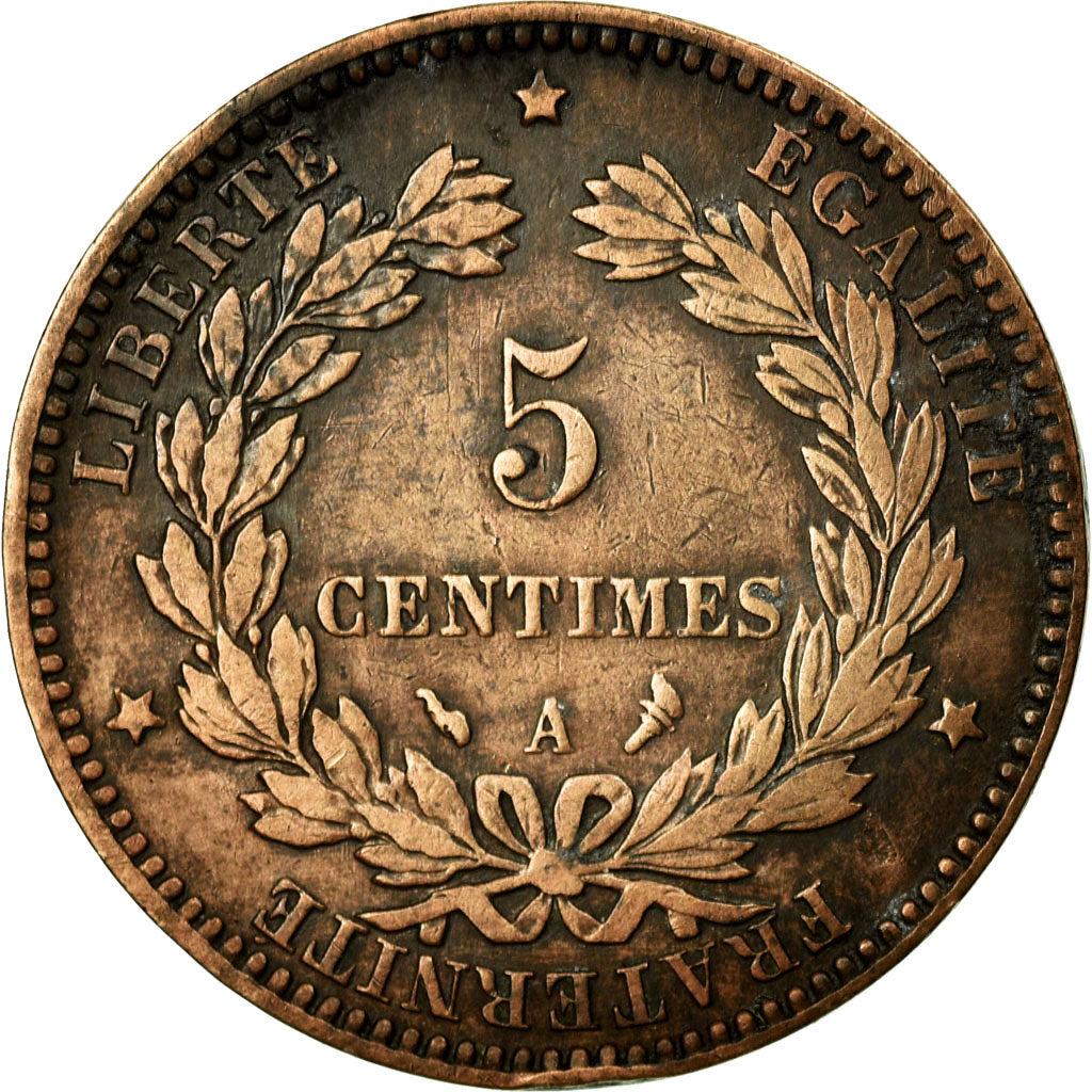 Moneta, Francja, Cérès, 5 Centimes, 1897, Paris, VF(30-35), Bronze, KM:821.1
