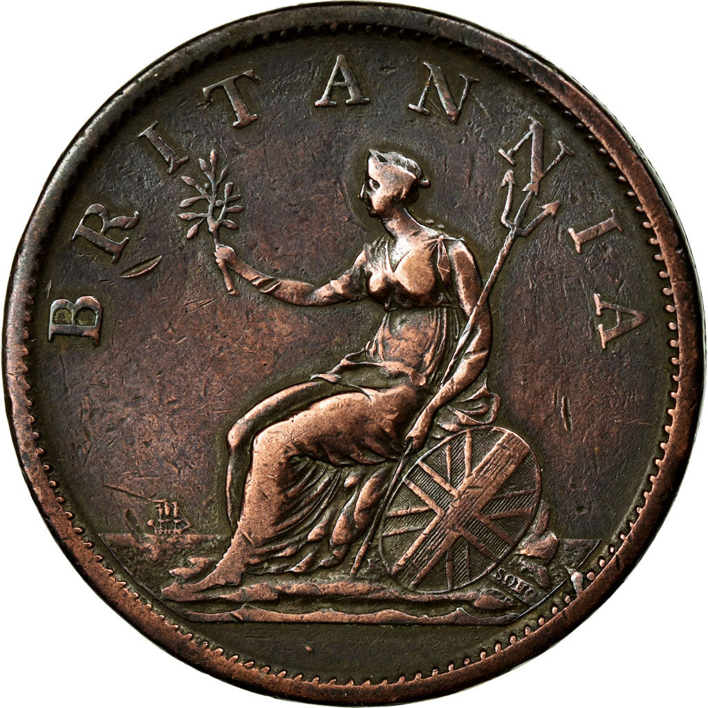 Coin, Great Britain, George III, Penny, 1806, EF(40-45), Copper, KM:663