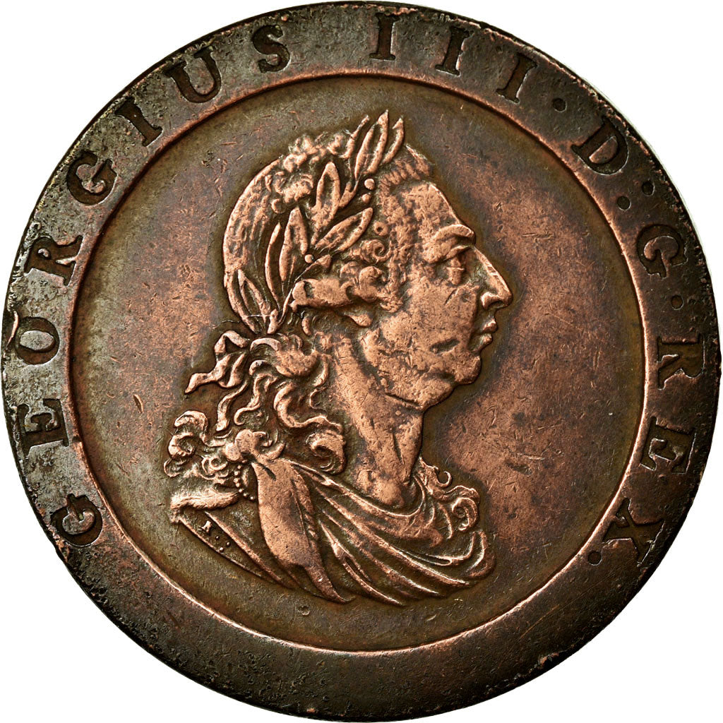 Coin, Great Britain, George III, Penny, 1797, EF(40-45), Copper, KM:618