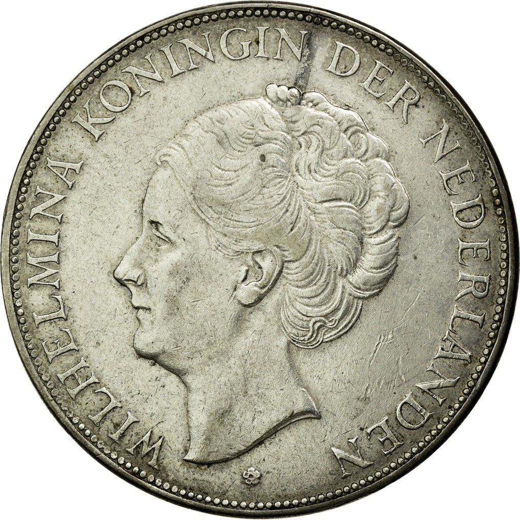 Munten, Nederland, Wilhelmina I, 2-1/2 Gulden, 1930, ZF, Zilver, KM:165