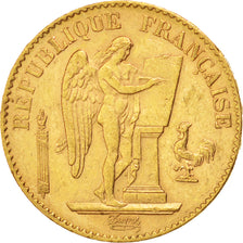 FRANCE, Génie, 20 Francs, 1891, Paris, KM #825, AU(50-53), Gold, Gadoury #1063,