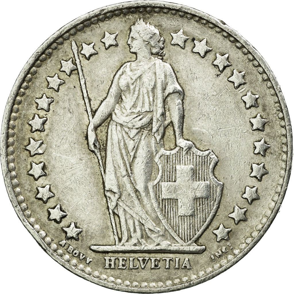 Moneda, Suiza, 1/2 Franc, 1946, Bern, MBC+, Plata, KM:23