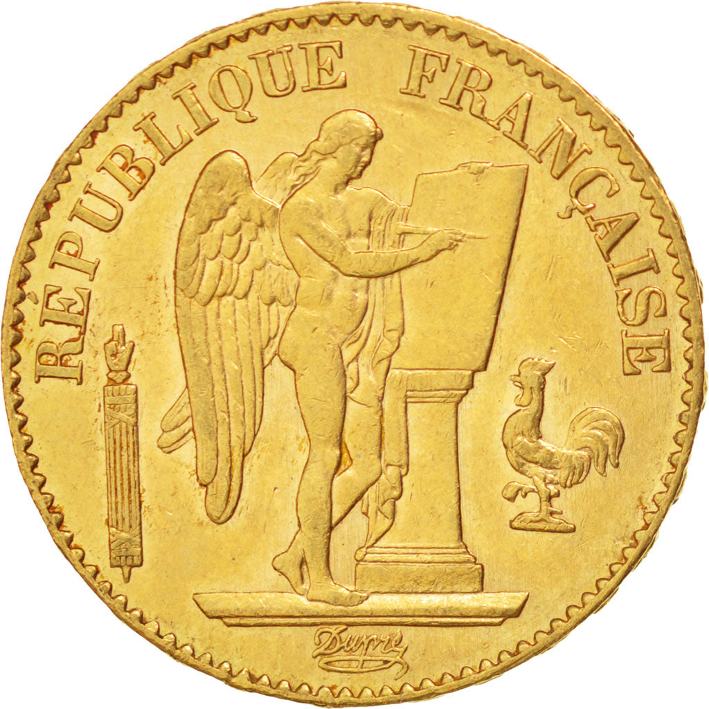 France, IIIème République, 20 Francs or Génie 1876 A (Paris), KM 825