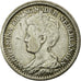 Coin, Netherlands, Wilhelmina I, 25 Cents, 1914, VF(30-35), Silver, KM:146