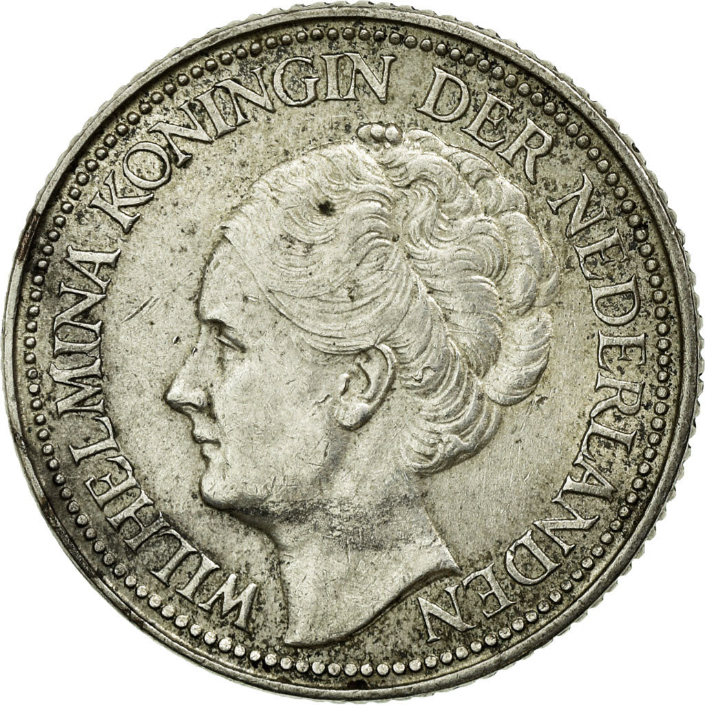 Munten, Nederland, Wilhelmina I, 25 Cents, 1941, ZF+, Zilver, KM:164