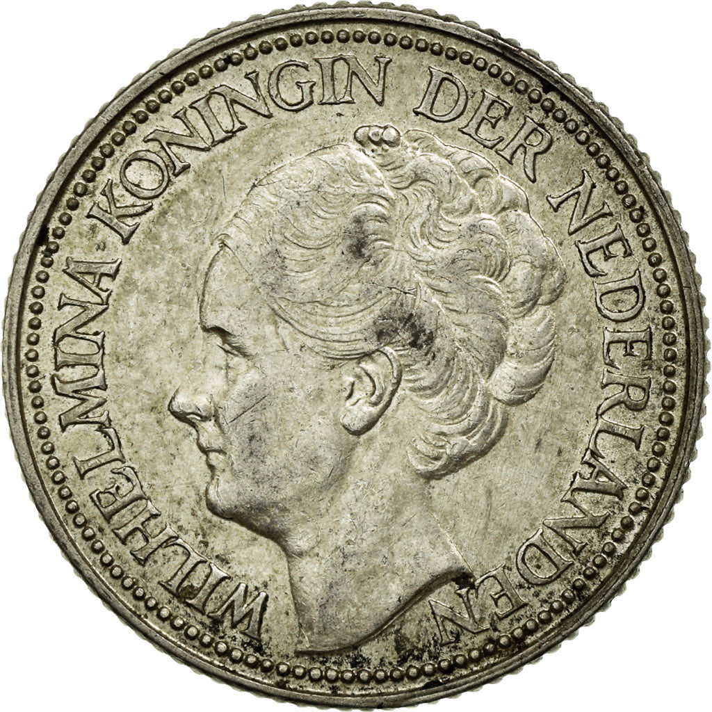 Coin, Netherlands, Wilhelmina I, 25 Cents, 1941, AU(50-53), Silver, KM:164