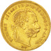 Moneda, Hungría, Franz Joseph I, 8 Forint 20 Francs, 1879, Kremnitz, MBC+, Oro