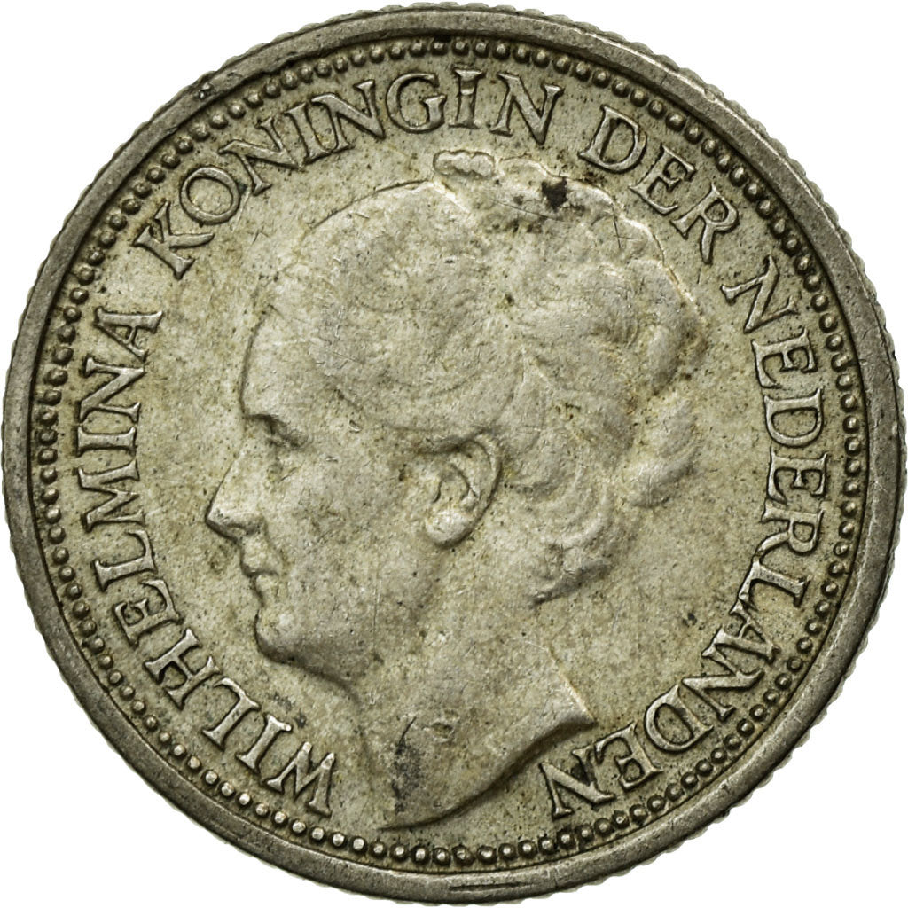 Moeda, Países Baixos, Wilhelmina I, 10 Cents, 1939, EF(40-45), Prata, KM:163