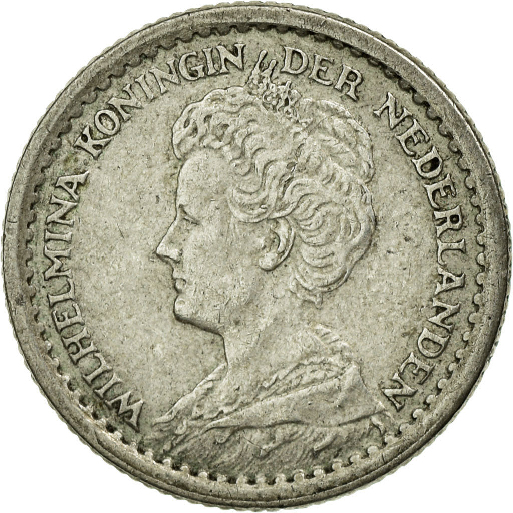 Coin, Netherlands, Wilhelmina I, 10 Cents, 1917, EF(40-45), Silver, KM:145