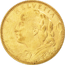 SWITZERLAND, 10 Francs, 1911, Bern, KM #36, AU(55-58), Gold, 3.21