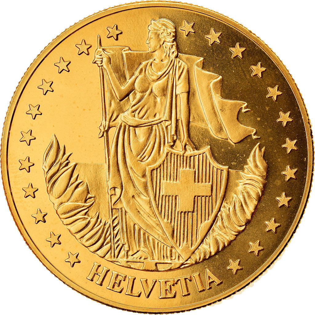 Suiza, medalla, Henri Guisan, Général, Politics, Society, War, SC+, Cobre -