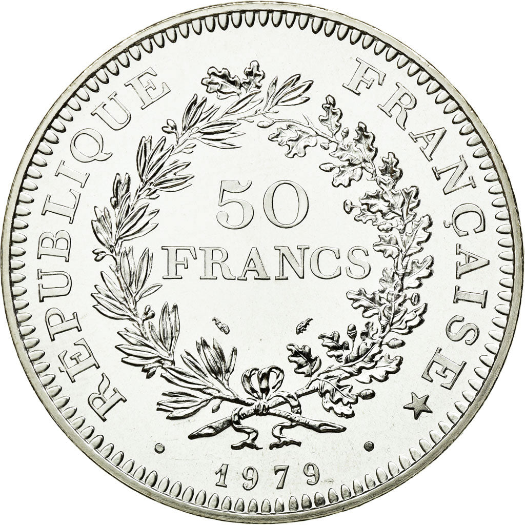 Coin, France, Hercule, 50 Francs, 1979, Paris, MS(65-70), Silver, KM:941.1