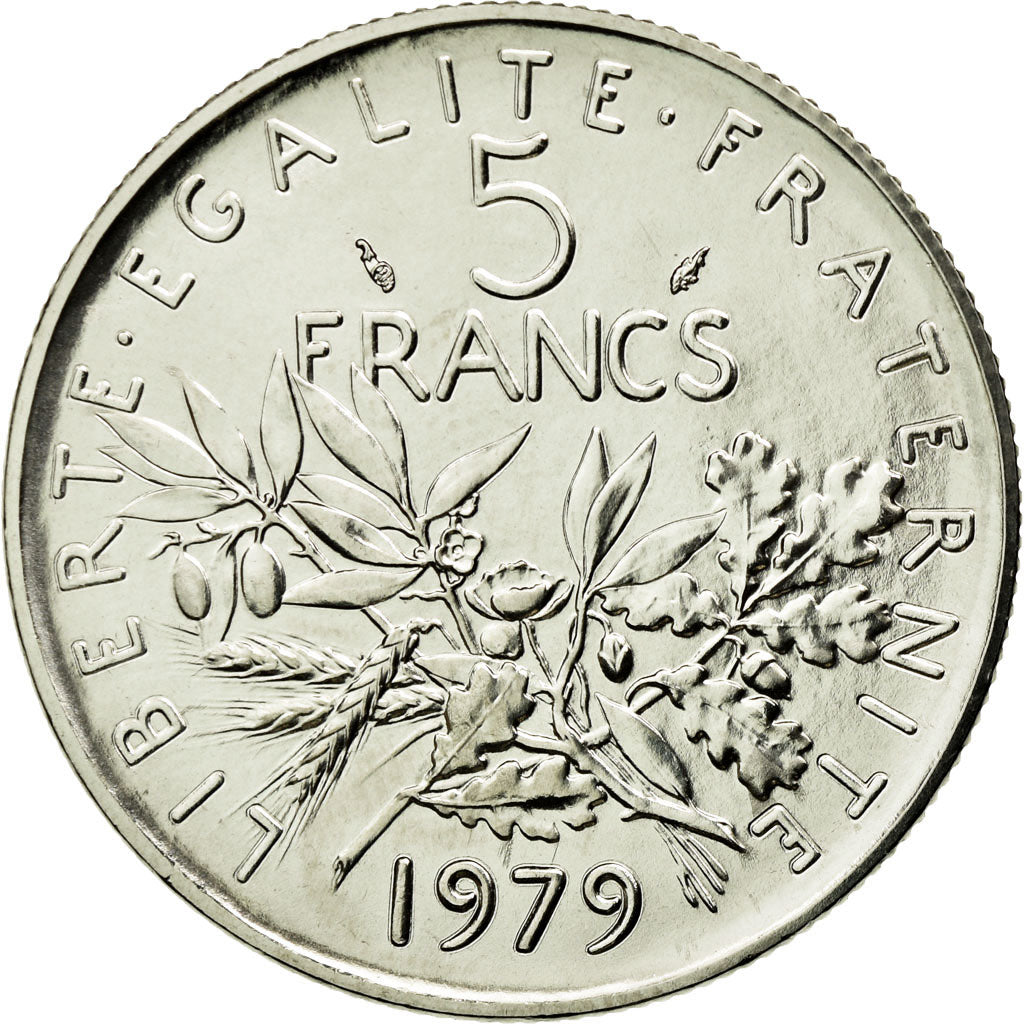 Coin, France, Semeuse, 5 Francs, 1979, Paris, MS(65-70), Nickel Clad