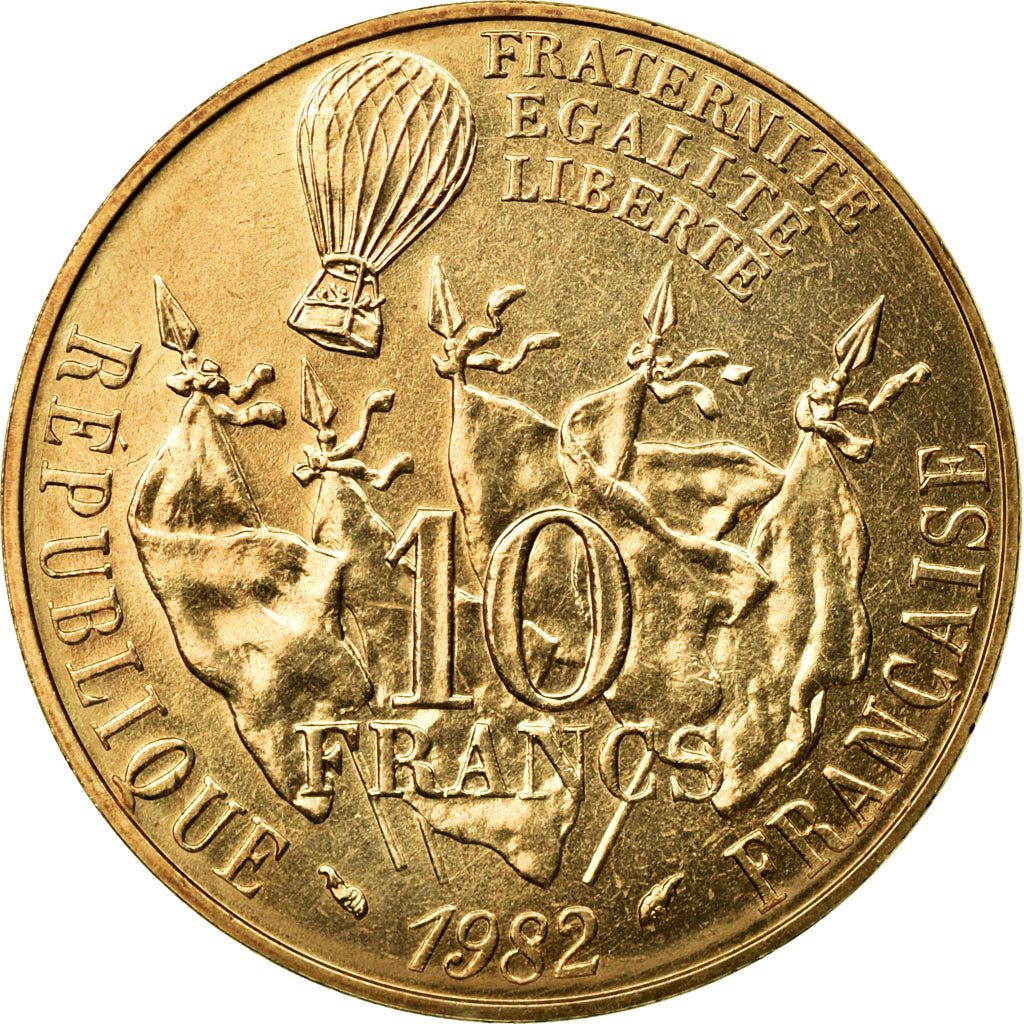 Coin, France, Gambetta, 10 Francs, 1982, Paris, MS(65-70), Nickel-Bronze