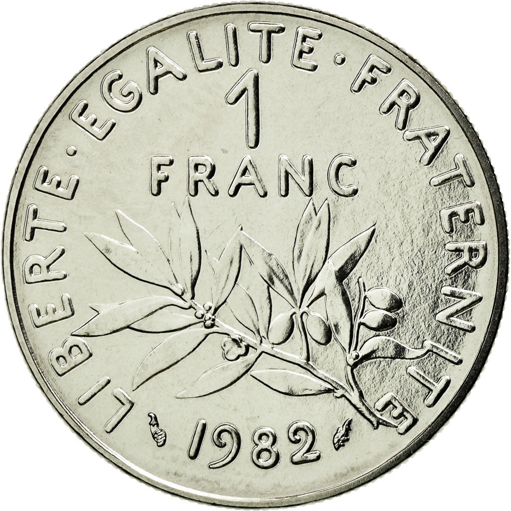 Coin, France, Semeuse, Franc, 1982, Paris, MS(65-70), Nickel, KM:925.1