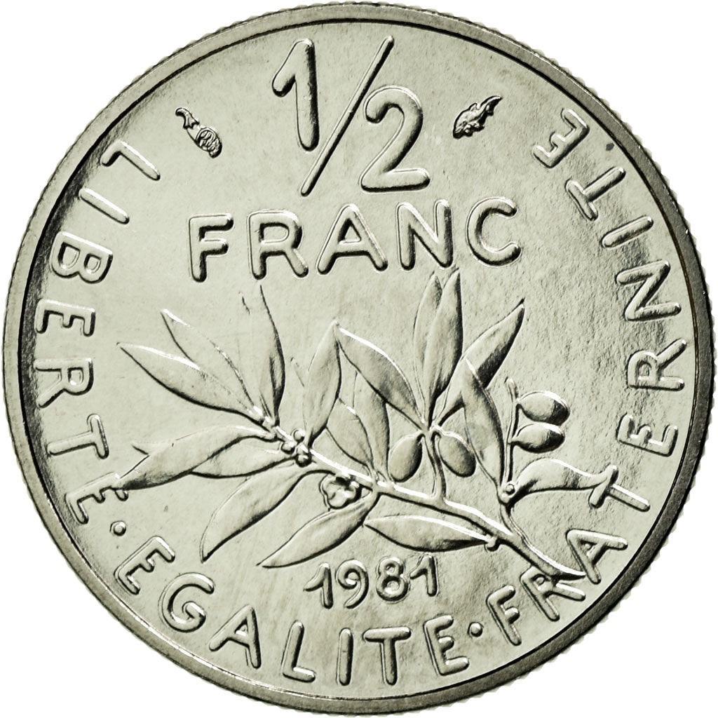 Monnaie, France, Semeuse, 1/2 Franc, 1981, Paris, FDC, Nickel, Gadoury:429