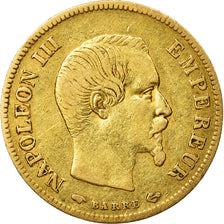 Munten, Frankrijk, Napoleon III, 10 Francs, 1857, Paris,Goud, FR+,KM 784.3