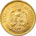 Coin, Mexico, 5 Pesos, 1955, Mexico City, AU(55-58), Gold, KM:464