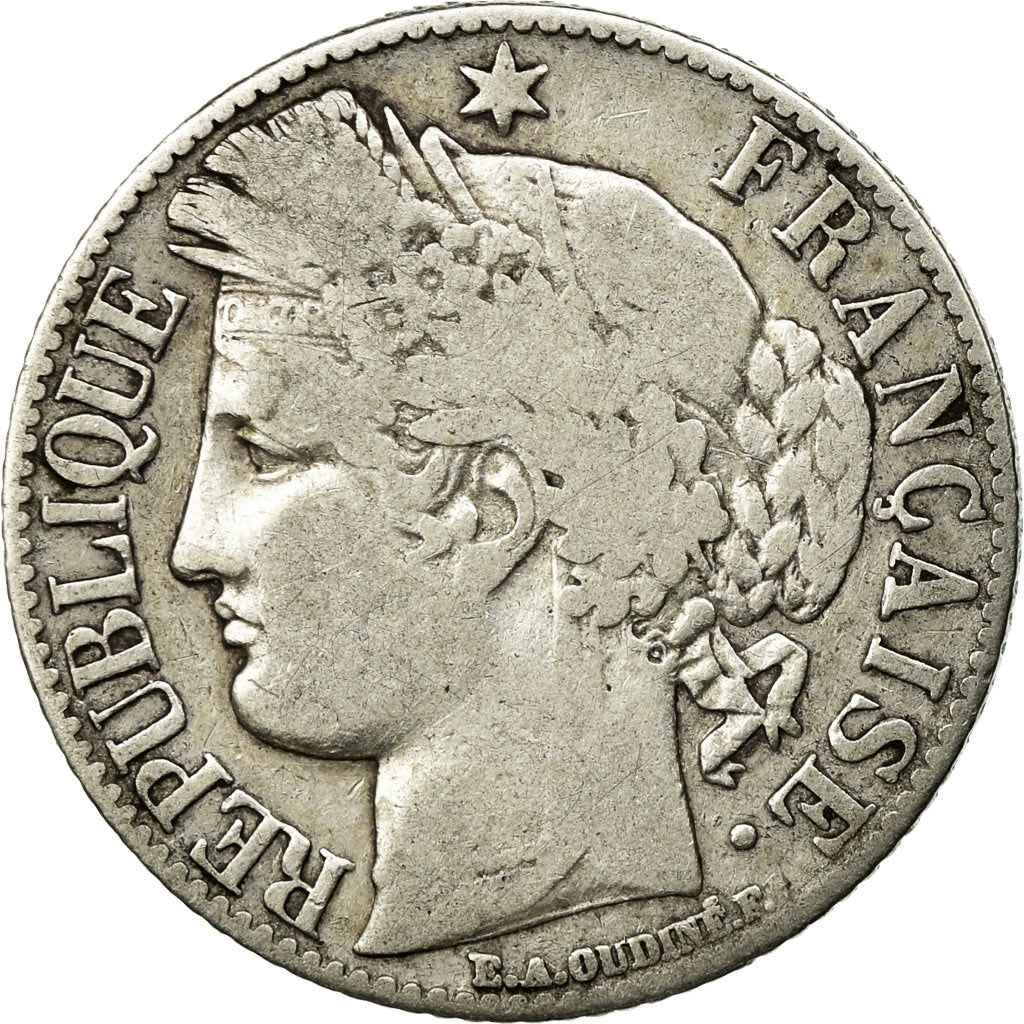Coin, France, Cérès, Franc, 1887, Paris, VF(30-35), Silver, KM:822.1