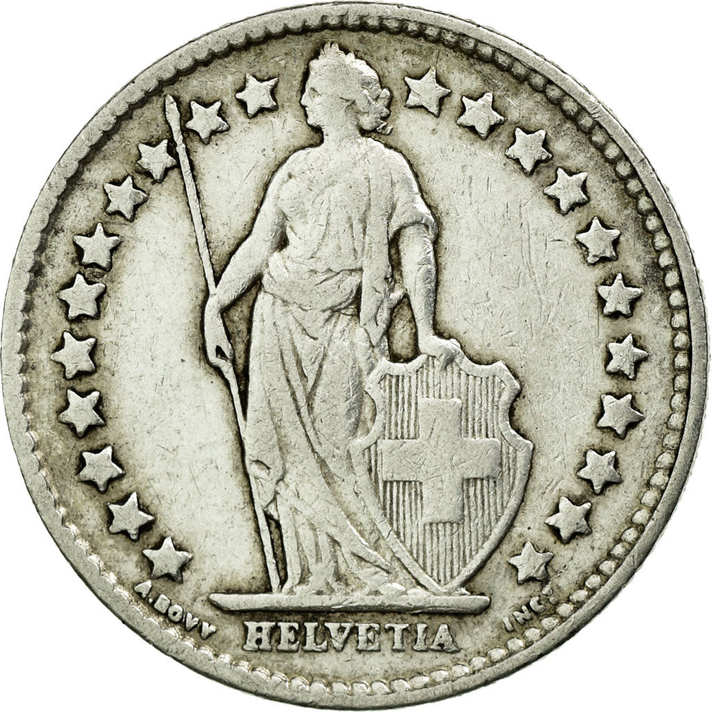 Coin, Switzerland, 1/2 Franc, 1907, Bern, EF(40-45), Silver, KM:23