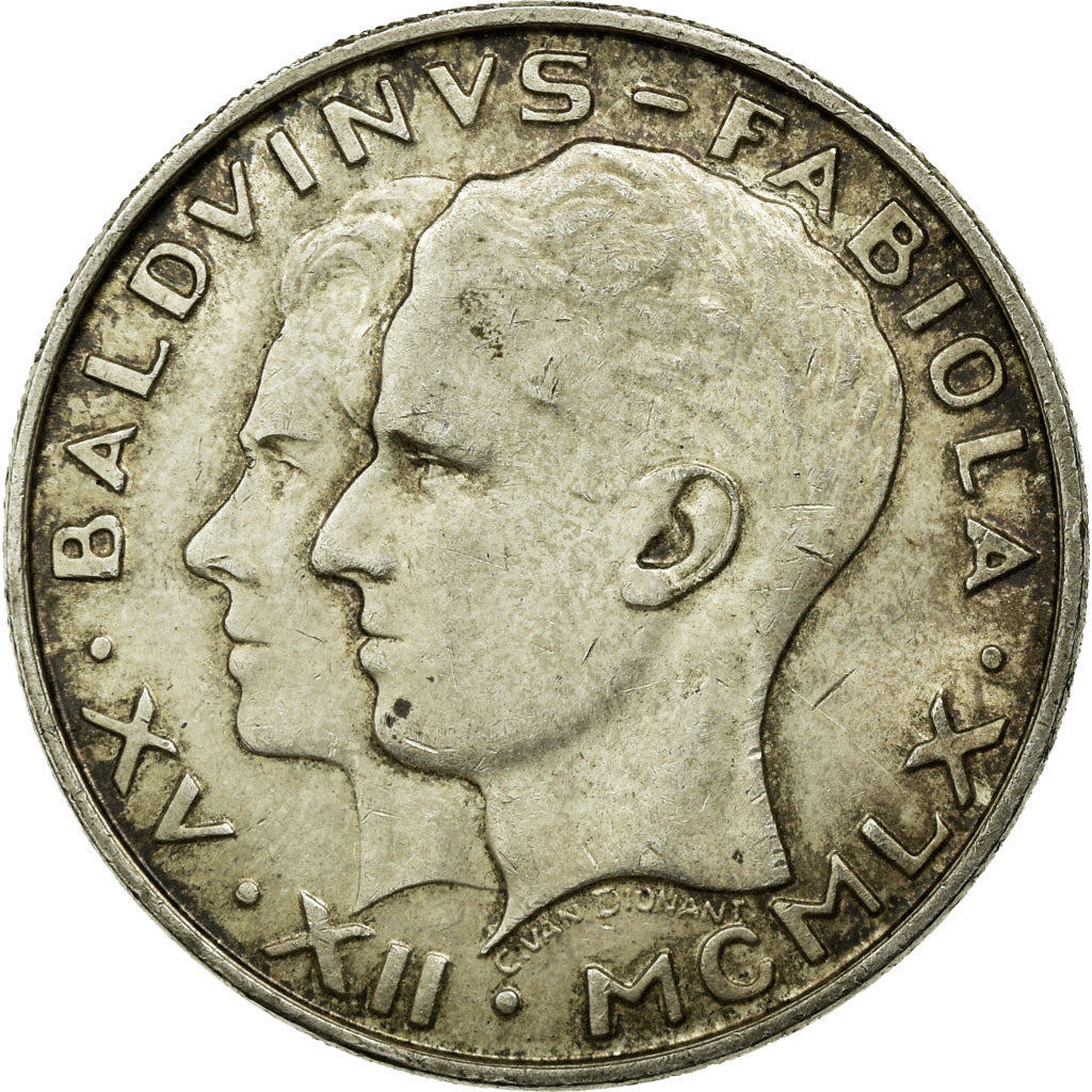 Coin, Belgium, 50 Francs, 50 Frank, 1960, AU(55-58), Silver, KM:152.1