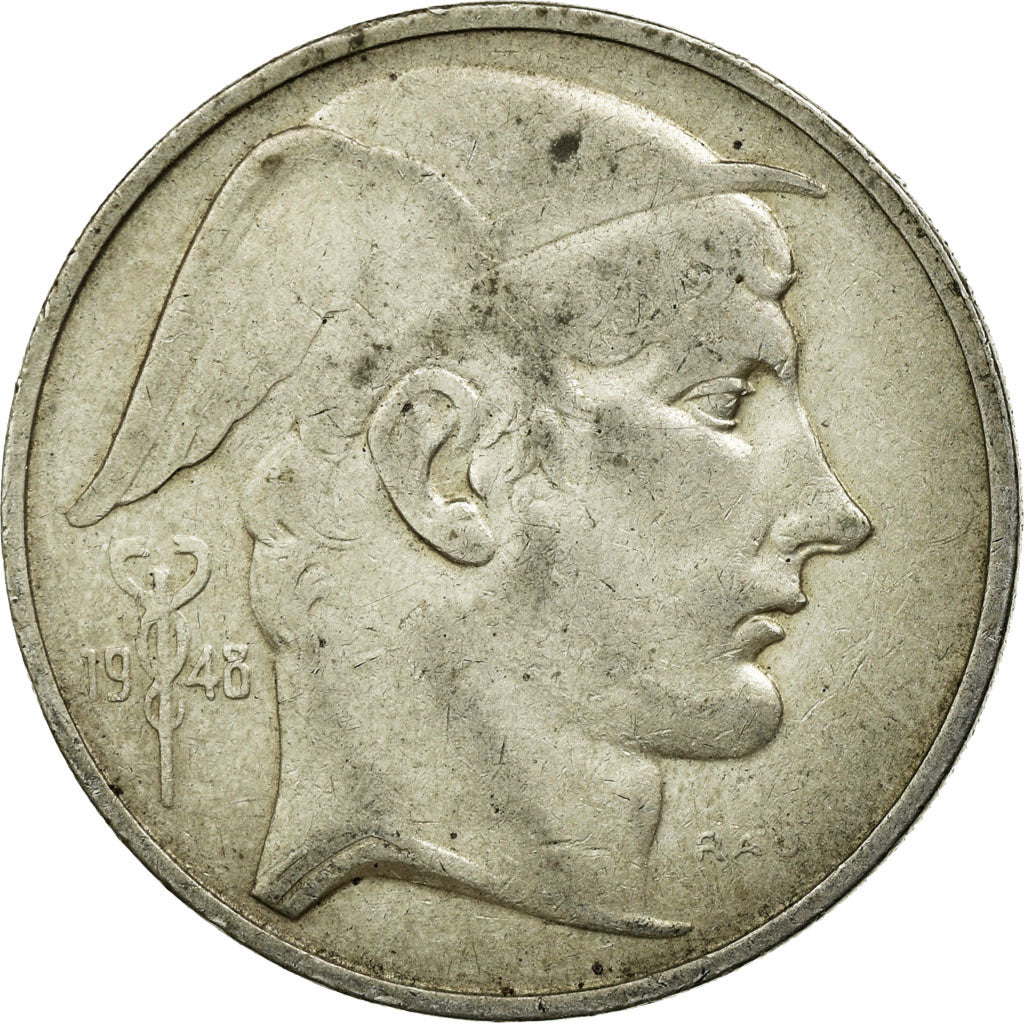 Monnaie, Belgique, 50 Francs, 50 Frank, 1948, TTB, Argent, KM:136.1