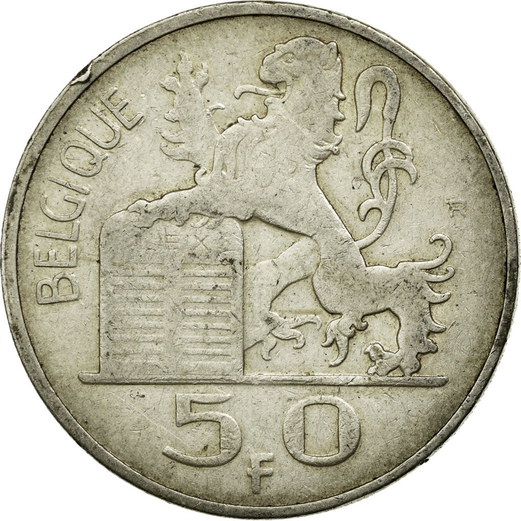 Monnaie, Belgique, 50 Francs, 50 Frank, 1948, TTB, Argent, KM:136.1
